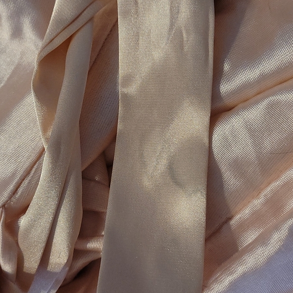 Miss Elaine Vintage Peach Pink Satin Full-Length Robe Onesize - Picture 4 of 4